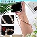 Prdingfy Cherry Phone Bracelet Strap,Firm Metal Wires Beaded Phone Chain Wristlet with Tether Tab Cute Cell Phone Charm for Women,Camera,Wallet,Bag,Gift(pink)