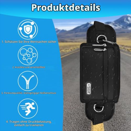 Flintronic Gürteltasche für Damen und Herren, wasserdichte Bauchtasche, mit 5 Reißverschlusstaschen, für Spaziergänge mit Hunden, Wandern, Laufen, Reisen und Urlaub