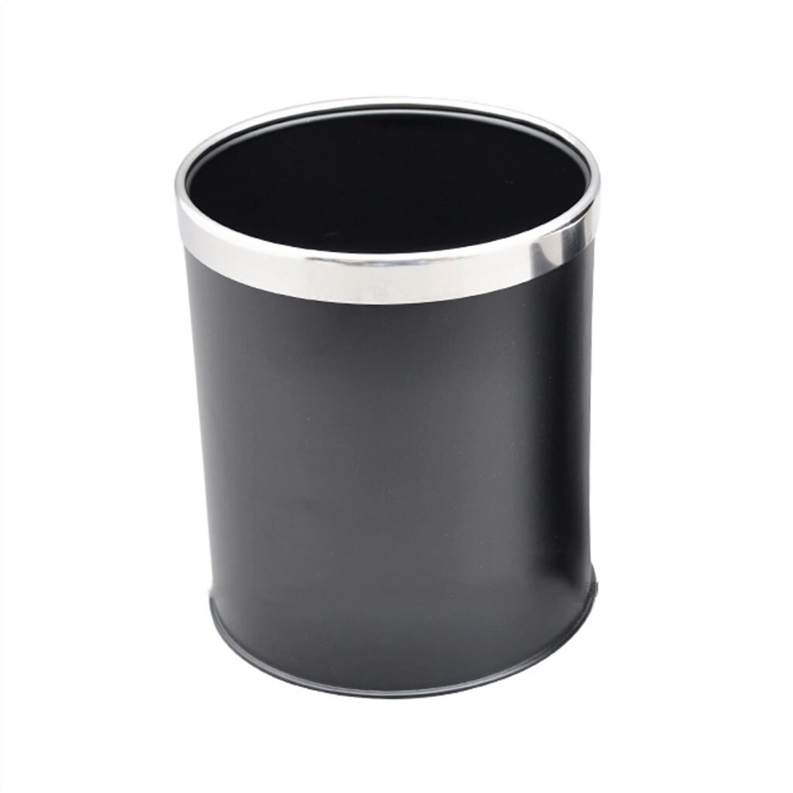 Sdydsge Black Bin， Bin 8L Household Stainless Steel Garbage Can Hotel Office Kitchen Liviroom Paper Basket Bucket Bathroom Bin/Gray