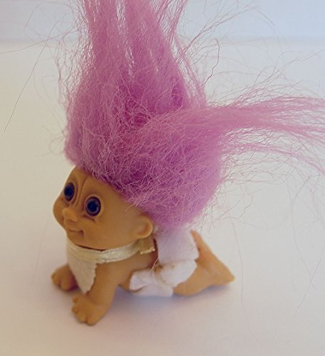 Muñeco Bebé Troll Mini de 2 Pulgadas con Cabello Púrpura miniatura 1