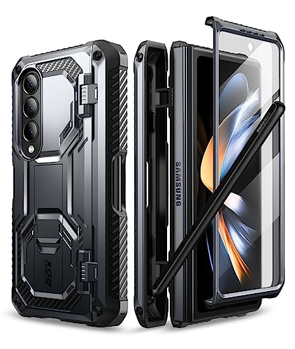 i-Blason Armorbox Hülle für Samsung Galaxy Z Fold 4 5G (2022) mit Stifthalter und Ständer Bumper Case Rugged Handyhülle 360...