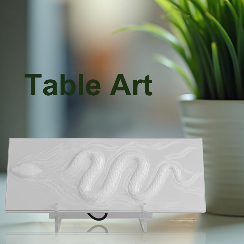 3D Printed Snake Relief RGB-IC Color-Changing Mood Lamp - APP Controlled Smart Table Lamp with 100+ Light Modes for Bedroom, Gaming Room, Office Desk Decor