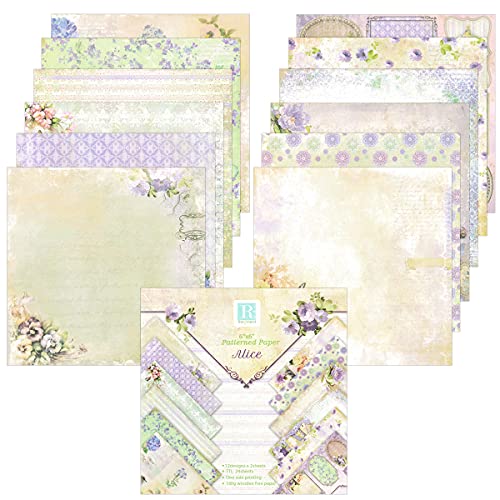 Papier de scrapbooking pour fabrication de cartes et projets d'art floral
