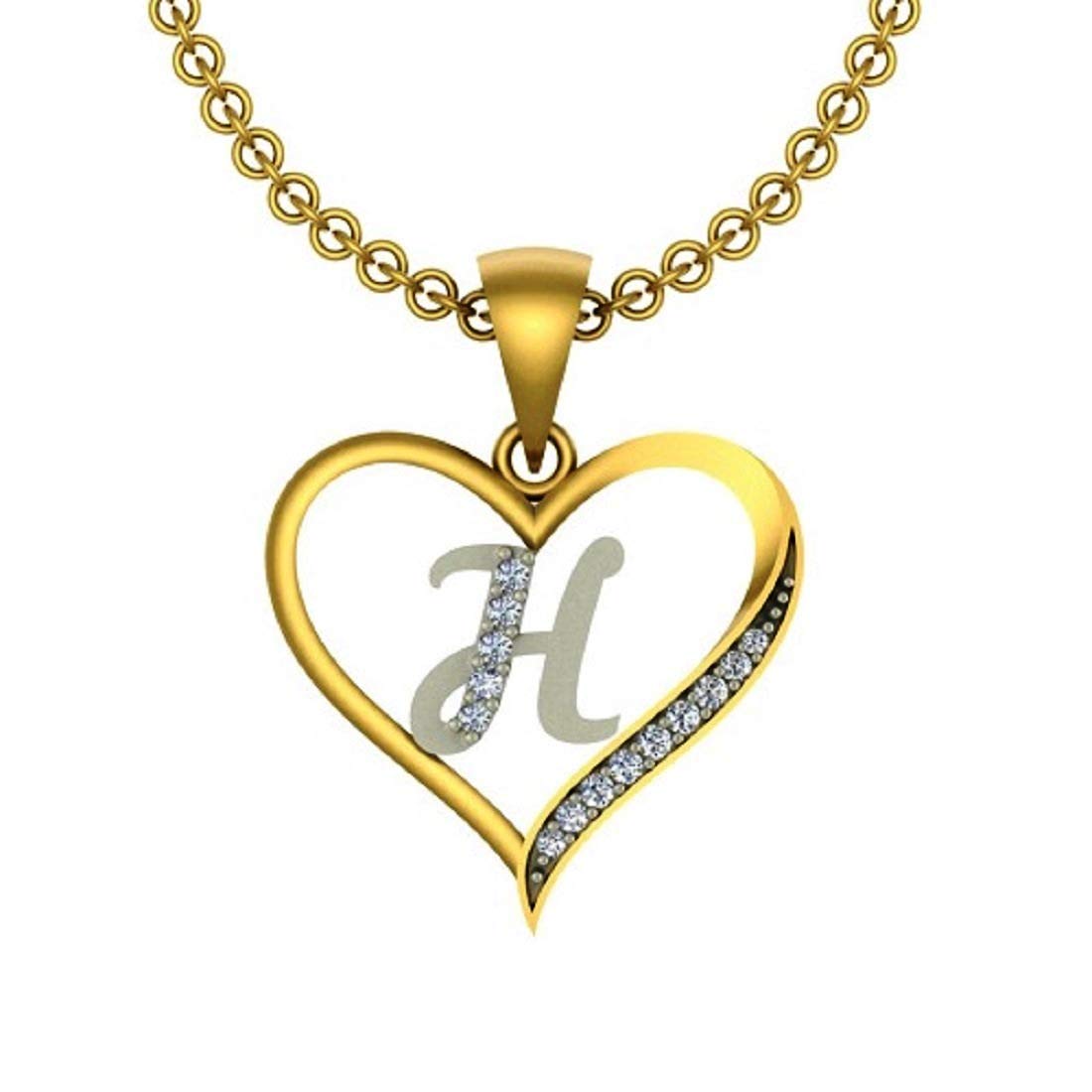 Yanaa CreationInitial Letter"H" In Heart Shaped