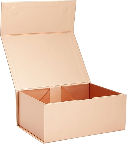 Miniatura 6 de Stockroom Plus Cajas de regalo para dama de honor, juego de 6, 9.5 x 7 x 4 pulgadas, oro rosa, cierre magnético oculto y tapas para regalos de dama
