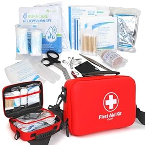 Premium First Aid Kit Travel, Waterproof with Shoulder Straps for Easy Carry – Ideal for Home, Car, and On-The-Go Emergencies