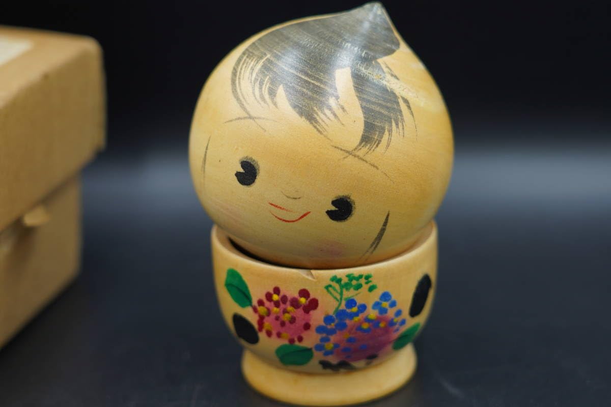 Amazon | 創作こけし『あじさいっ子 たけし作』 近代こけし 伝統