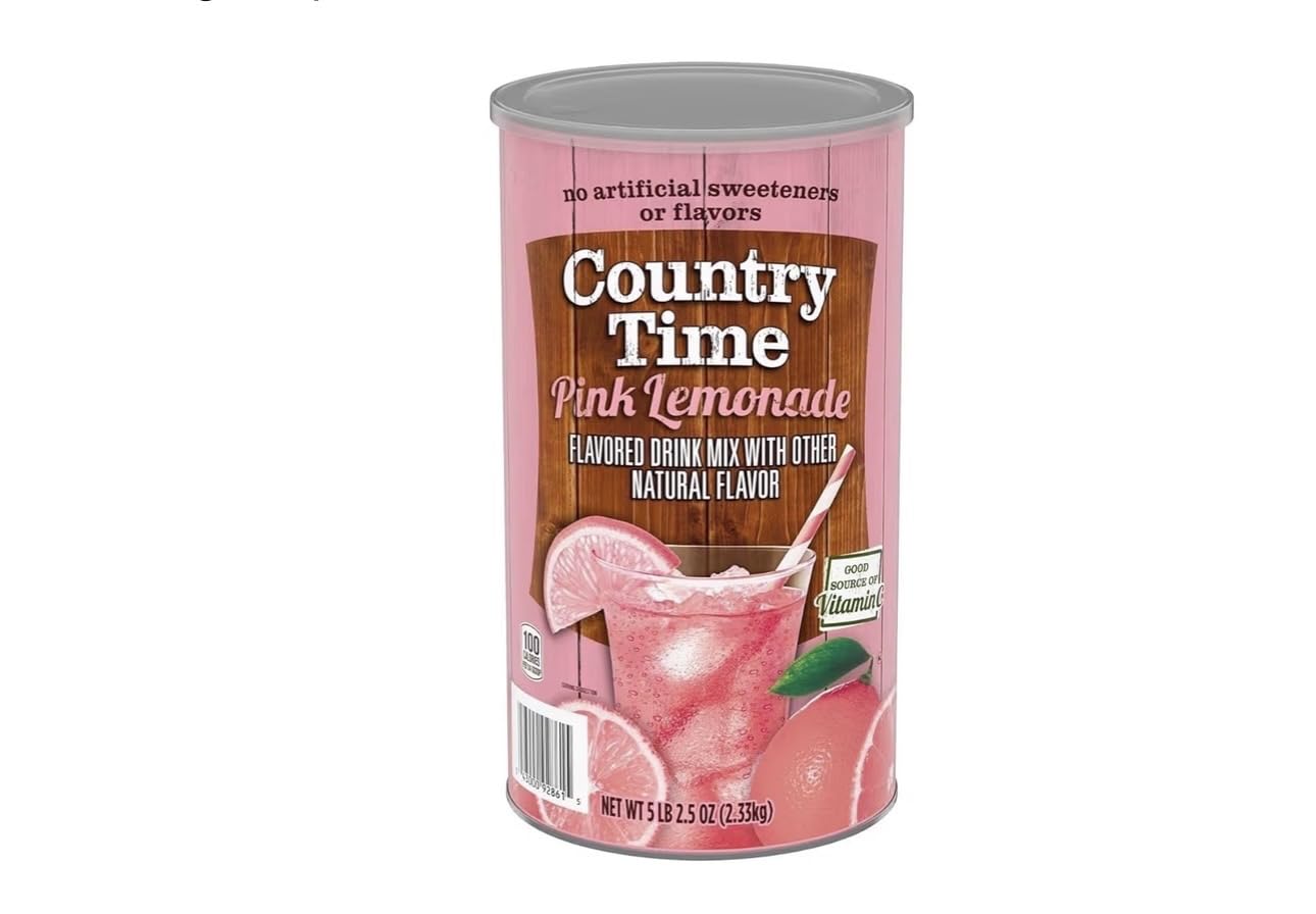 Country Pink Lemonade Powdered Drink Mix | 1 Canister, 82.5 oz |