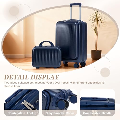 Image of 20 /14 Inch Hardside Luggage, Lightweight Suitcase with Spinner Wheels