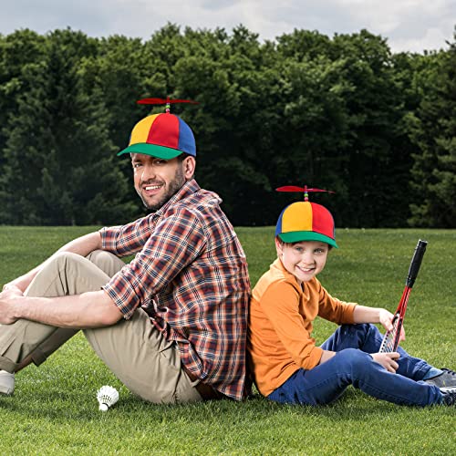 Sintege JC-SINTEGE-1259290 Propeller Top Cap Rainbow Detachable Hat Nerd Crazy Spinner Hat Silly Pinwheel Hat And Adjustable Bowtie thumb #4
