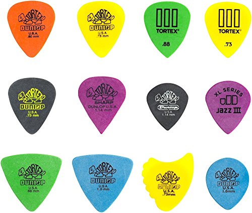 Dunlop Pvp110 Pick Tortex variété Lot de 12 - Les Beatles, Paul McCartney, John Lennon, RIngo Starr, George Harrison Dunlop Pvp110 Pick Tortex variété Lot de 12