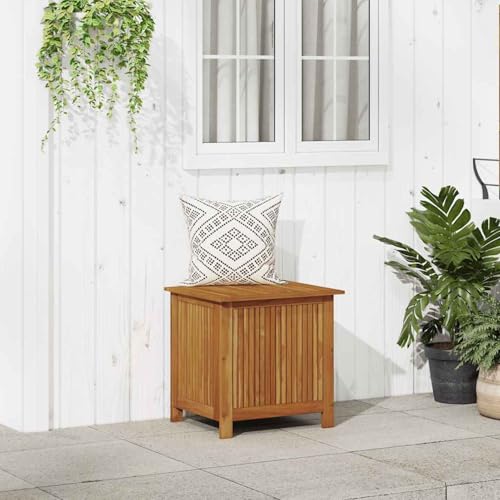 Rantry Baúl de jardín 60 x 50 x 58 cm de madera maciza de acacia