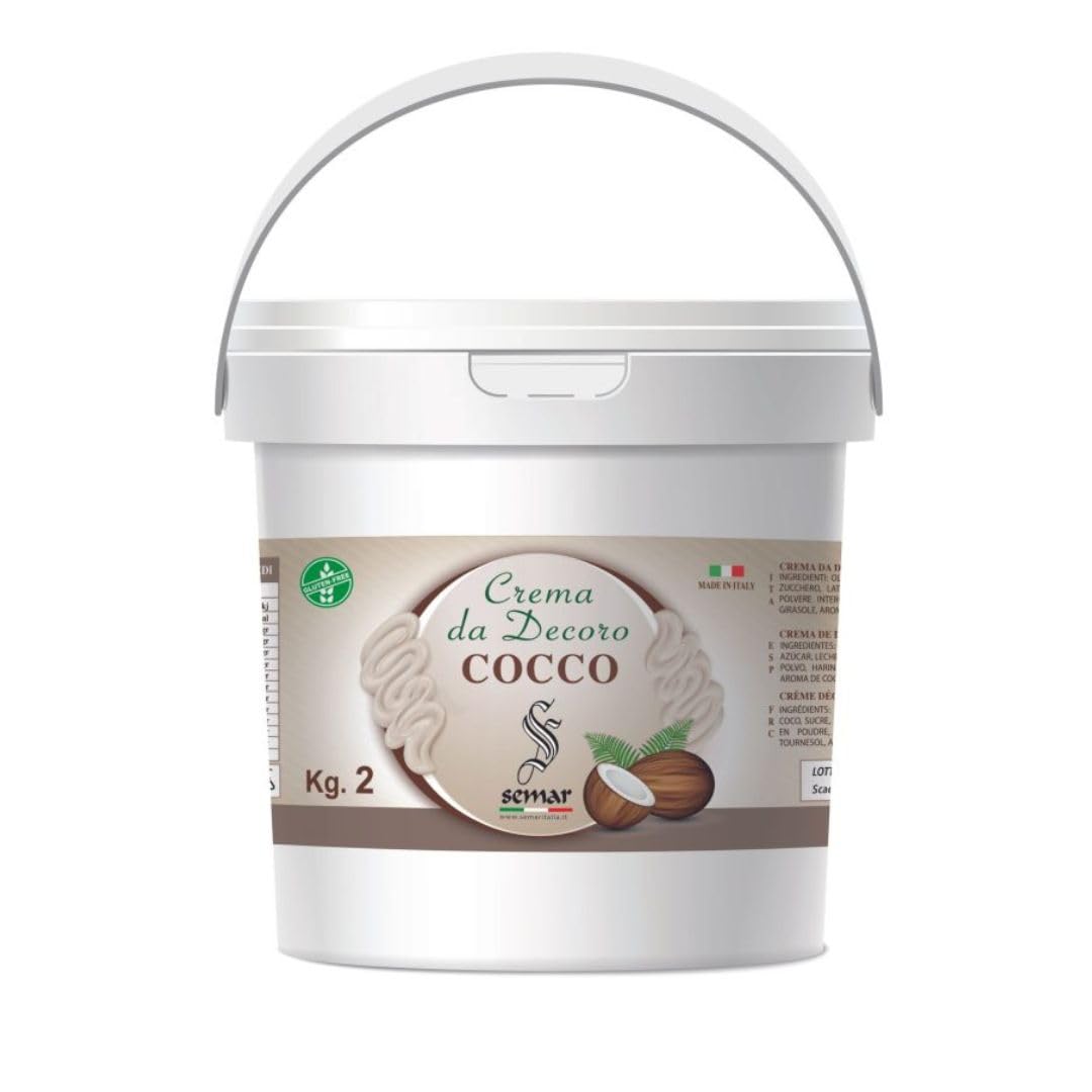 SEMAR® | Crema al Cocco Rapé - MADE IN ITALY - da 1KG ideale per privati ed uso commerciale -GlutenFree (COCCO)
