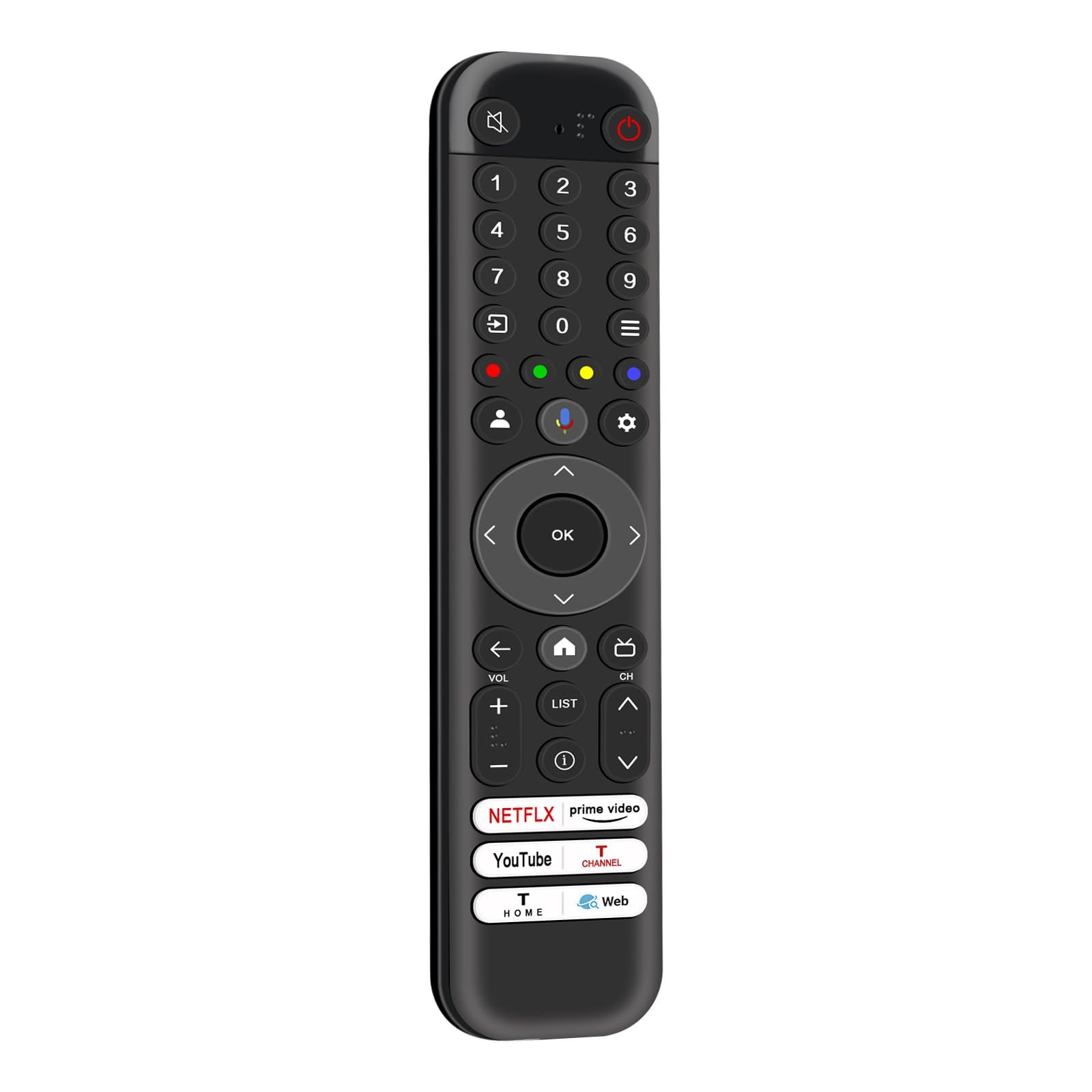 VINABTY Telecomando di Ricambio applicabile per TCL 43V6C 50V6C 55V6C 65V6C 75V6C 58P635 55T6C 65C745 43T7B 43V6B 50V6B 55V6B 65V6B 75V6B 85T7B UHD Smart LED TV,Senza funzione vocale