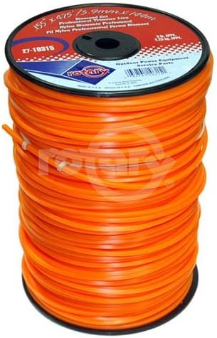 Rotary # 10315 Square Trimmer Line Orange Commercial Grade #.155 Dia x 500 ' Feet 5 LBS Spool