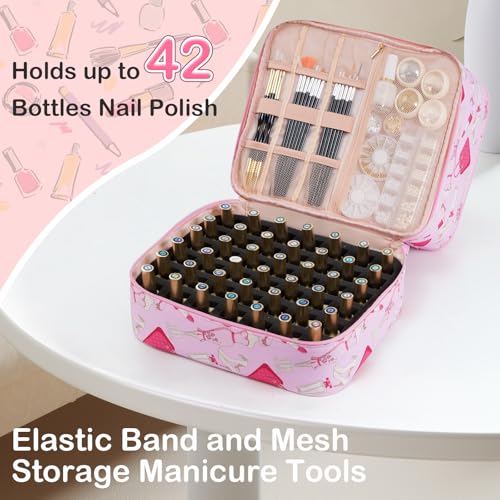 Bolsa de almacenamiento de esmalte de uñas acolchada con doble capa Uross 2