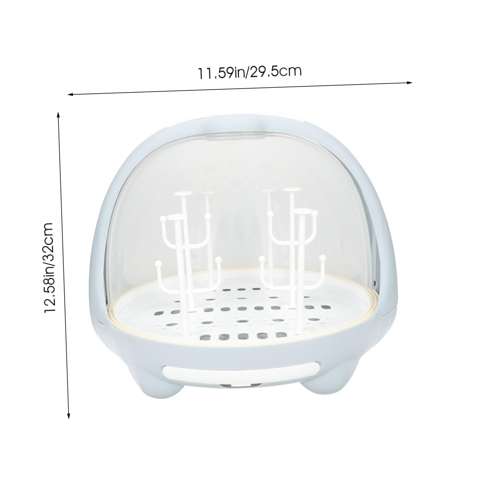 Luxshiny Organisateur De Bouteilles De Lait avec Égouttoir Boîte De Rangement Étanche pour Biberons Accessoires De Tirage Et Vaisselle Design Pratique Et Amovible Couleur Bleue