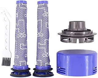 HouYeen Vacuum Filter and Motor Rear Cover Kit for Dyson V7 V8 Vacuum Cleaner Replacement Hepa Postfilter Filters Pre-Filter Cleaning Brush Set