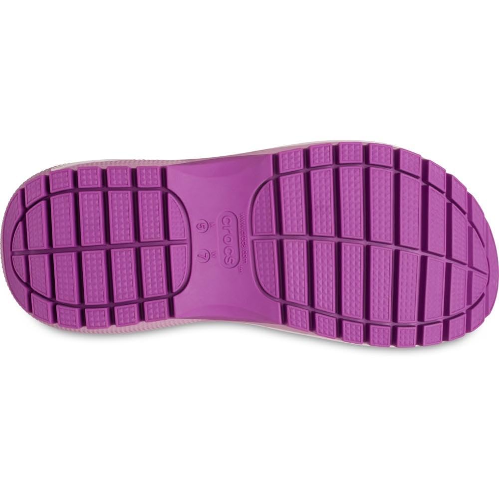 Crocs Sandalias clásicas Mega Crush unisex para adultos | Sandalias de plataforma, Hortensia, 7 Women/5 Men