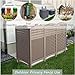 Mrosaa Outdoor Fence Privacy Panels,Resin Privacy Fence Panels for Outside,Air Conditioner Trash Can Pool Equipment Enclosure(4-Pack-Black)