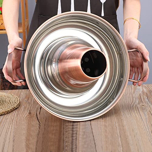Olla caliente china cobre tradicional 28cm miniatura 3