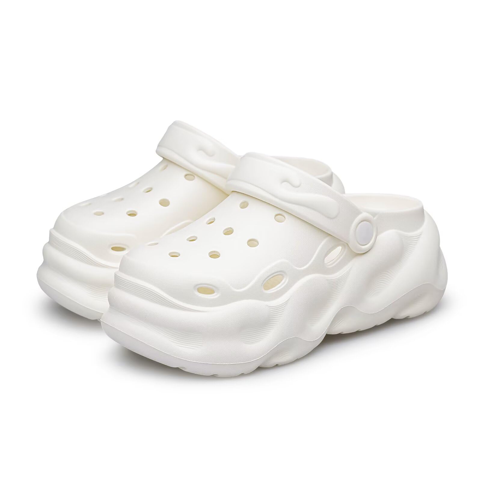 Damen Clogs Plateau Strand Sandalen Slip On Hausschuhe rutschfeste Atmungsaktive Sommer Indoor Outdoor