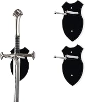 Vista 9 de WANLIAN Soporte de pared para espada, soporte de espada, gancho de pared, soporte de pared para espada, daga, hacha, keyblade sin pantalla vertical