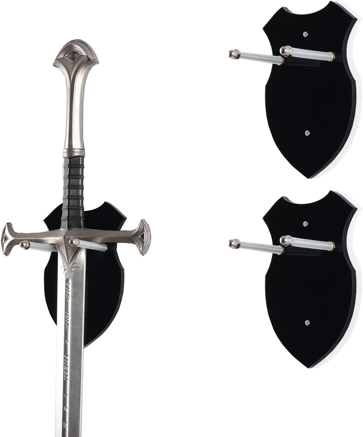 WANLIAN Sword Stand - Vertical Display for Sword, Dagger, Axe, Keyblade - Black 2 Sets