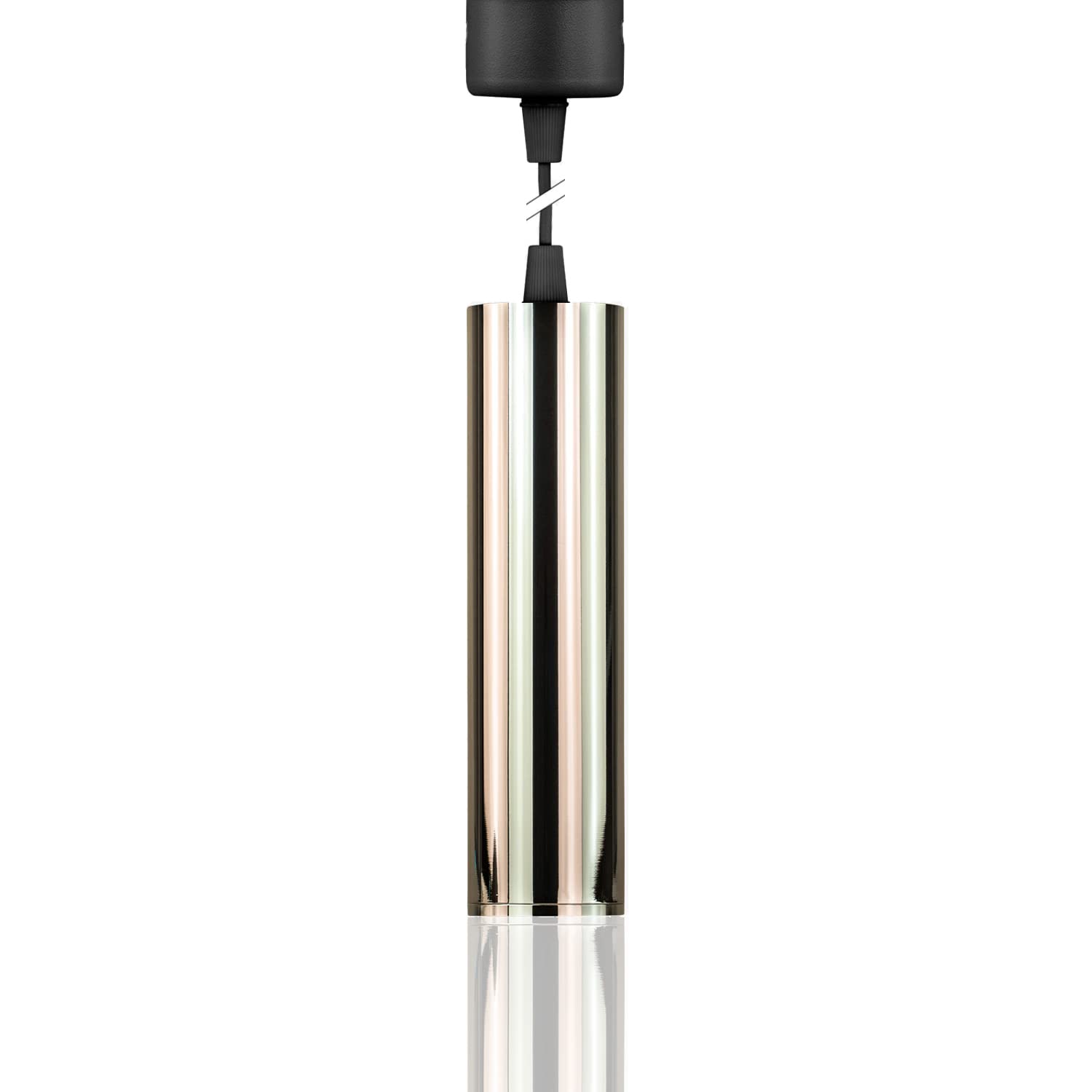 Popp® Foco Cilindro Lámpara GU10 (Bombilla No incluida) Colgante Techo Superficie Interior Moderno IP20 Ø52*200mm (Pack 5, Dorado)
