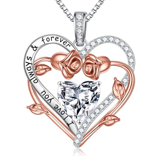MOOSEA Mothers Day Gifts for Wife Mom - S925 Sterling Silver 1-3 ...