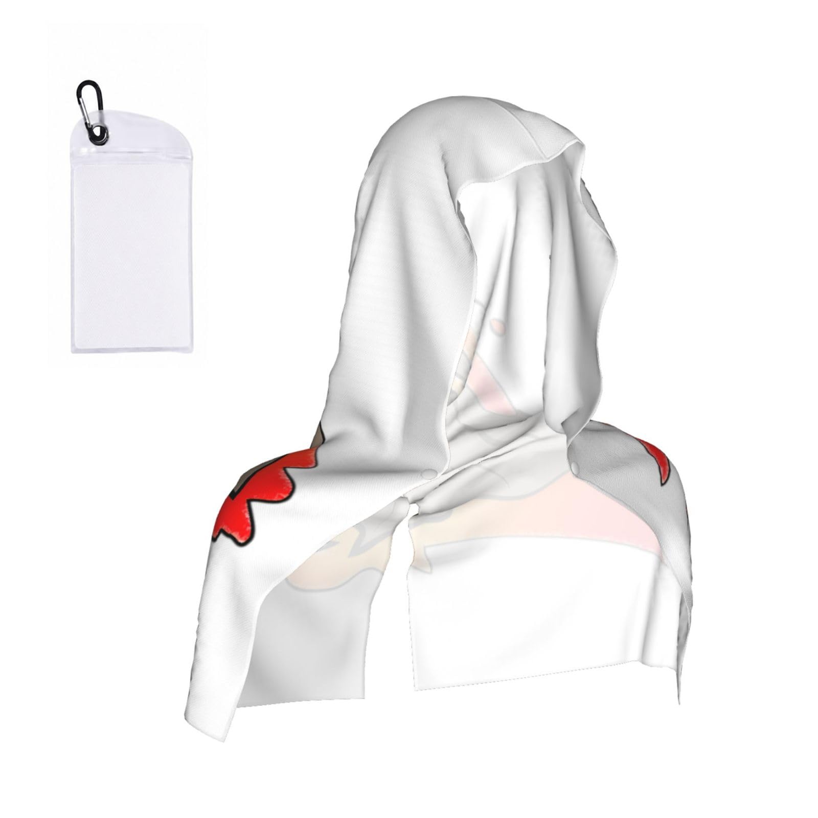 DUWAA Volcano Print Cooling Hooded Sports Towel, 30×60cm Quick Drying Summer Cool Head Wrap For Neck And Face