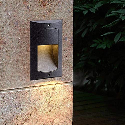 Applique murale LED encastrée extérieure IP65 étanche en aluminium nordique pour escalier