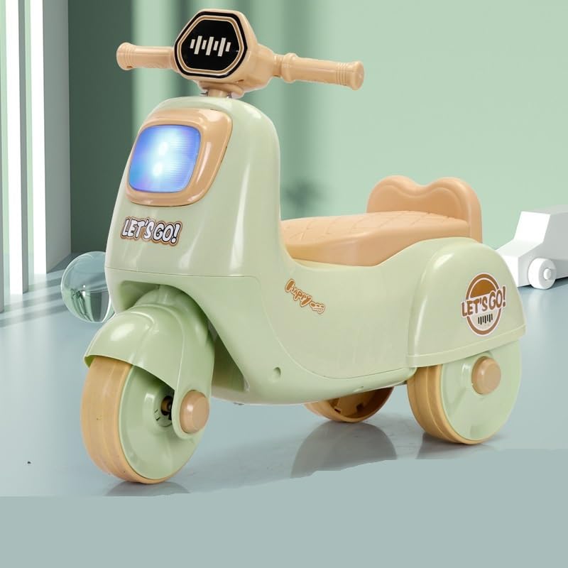 Samochód na biegunach, Wiggle Car Mobilna zabawka motocykl ze światłami Muzyka dla dzieci Cartoon Dopasowane kolorystycznie dziecięca huśtawka Card(Wei�)