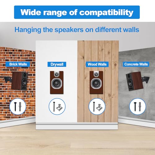 Image of Speaker Wall Mount,Swivel and Tilt,Holds up to 30lbs,2 Packs