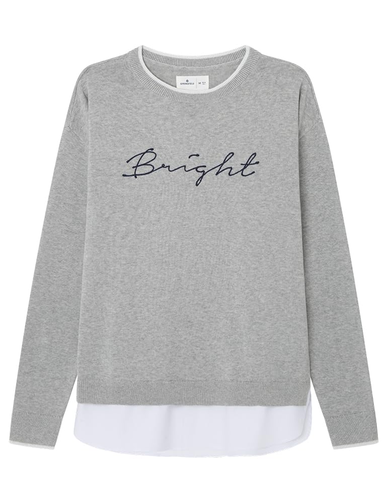 SPRINGFIELD Women's Sweater, Dark Grey, S