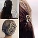 3 Pcs Large Metal No Slip Hair Claw Clips for Women Hair Accessory,3 Pack Hair Catch Barrette Jaw Clamp for Women,Hair Claw Clips Clutcher,Hollow Vintage Strong Hold for Thick Hair,(Gold+Black+Silver)