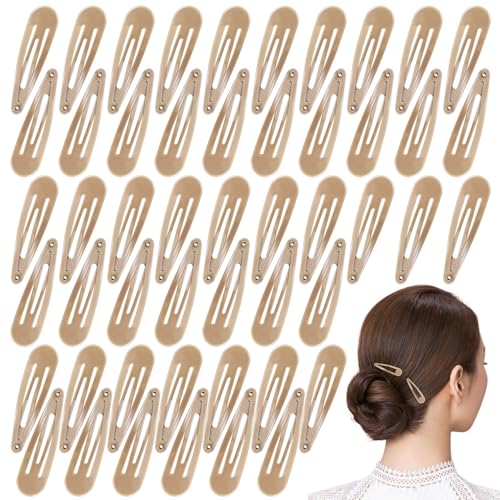 YAWYO Lot de 50 Barrettes à Cheveux en Métal, Pinces à Cheveux Enfant 5 cm Clips pour Femmes et...