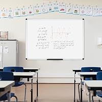 VIZ-PRO Magnetisches Whiteboard 120x90 cm, Trocken Abwischbar, Wandmontage – Ansicht 6