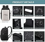 Extra Large Backpack for Men Durable Travel Laptop Backpack 50L with USB Charging Port,Water Resistant 17.3 inch Computer Bag,TSA Friendly Big Business Anti Theft Work College School Bookbags,Black