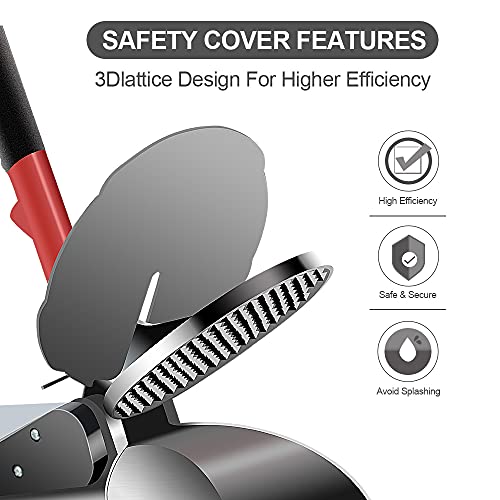 Electric Shaved Ice Machine 380W - 1500r/min Stainless Steel Three Blade Ice Crusher Snow Cone Machine Ice Shaver for Home and Commercial(Silver) - Image 5