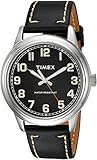 Timex メンズ腕時計 New Englandシリーズ Black/Silver-Tone
