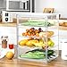 SANKEU Pastry Display Case,Bread Box for Kitchen Countertop,4 Layers Adjustable Clear Bread Storage with Magnetic Door Bakery Pastry Display15.5x11.4x9.8inch，1 Pack