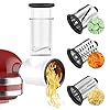 Slicer Shredder Attachment for Kitchenaid Stand Mixer, Cofun Shredder Accessories,Kitchen aid Mixer Assecories for Kitchenaid Mixer, Cheese Grater Attachment for Kitchenaid with 3 Blades