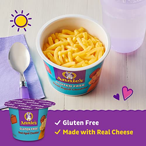 Annie’s Real Aged Cheddar Microwave Mac & Cheese With Gluten Free Pasta, Single Serve Macaroni & Cheese Cup, 2.01 Oz (Pack Of 12) #TOP2