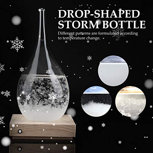 Storm Glass Weather Station Weather Forecaster Stylish and Creative Drop-Shaped Glass Barometer