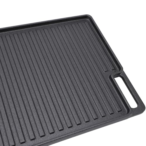 TOPINCN Rectangular Cast Iron Griddle, Reversible Grill Griddle, Double Sided Frying Pan for Ovens, Stovetops, Grills, or Over Campfire - Image 5