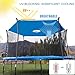 Generic Trampoline Cover Sun Shade Sail for Outdoor, Shade Cover with Ties Sand Permeable, Easy to Install for 6ft, 8ft, 10ft, 12ft, 14ft, 16ft Trampolines Top Sunshade (Size : 16ft)