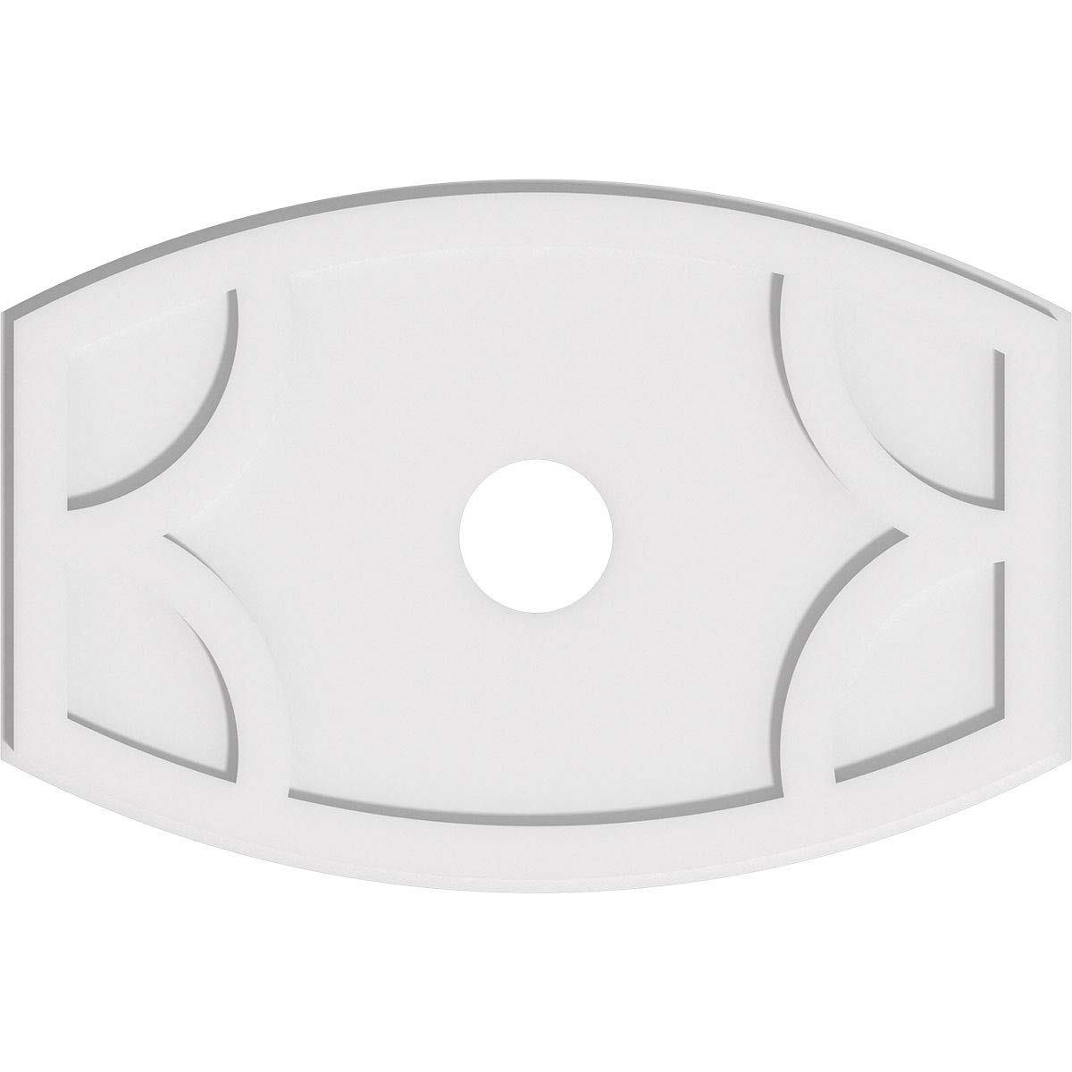 Ekena Millwork CMP28X18KY-04000 Kailey Architectural Grade PVC Contemporary Urethane Ceiling Medallions 28"W x 18 5/8"H x 4"ID x 15"C x 1"P