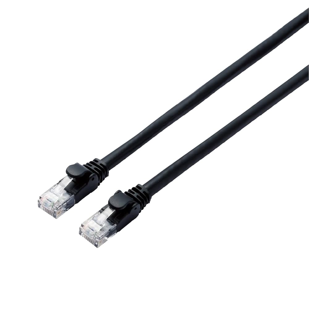 カテゴリー6A LANケーブル／5m／ブラック Amazon.co.jp: エレコム LANケーブル CAT6A 5m 爪折れ防止