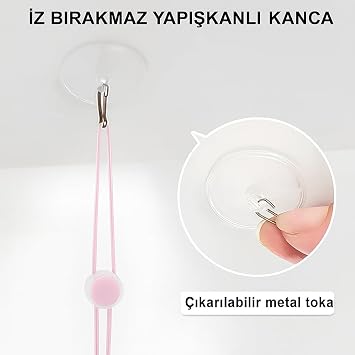 SOGUD Kedi Kapı Oyuncağı 2’li Set – Yaylı İpli ve Tüylü İnteraktif Kedi Oyuncağı – Kapıya Yapışan Zıplamalı Sistem – Ev İçi Kedi Egzersizi, Av Oyunu, Oynama ve Zihinsel Uyarım İçin Eğlenceli Tasarım